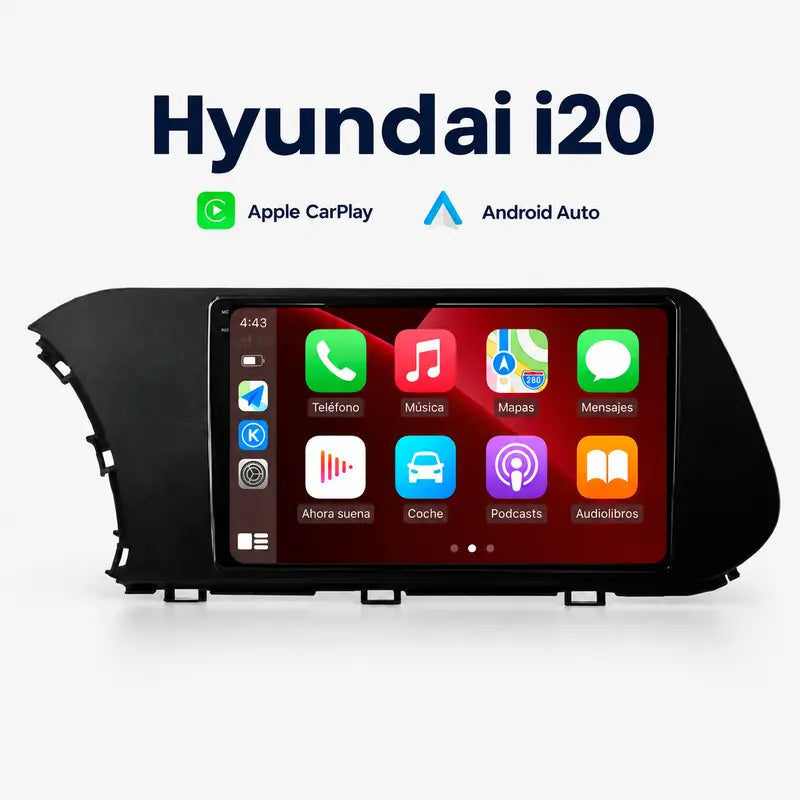 Radio pantalla CarPlay y Android Auto para Hyundai I20 2020 - 2023