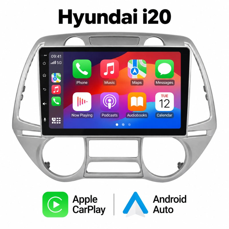 Radio pantalla CarPlay y Android Auto para Hyundai I20 2008-2012