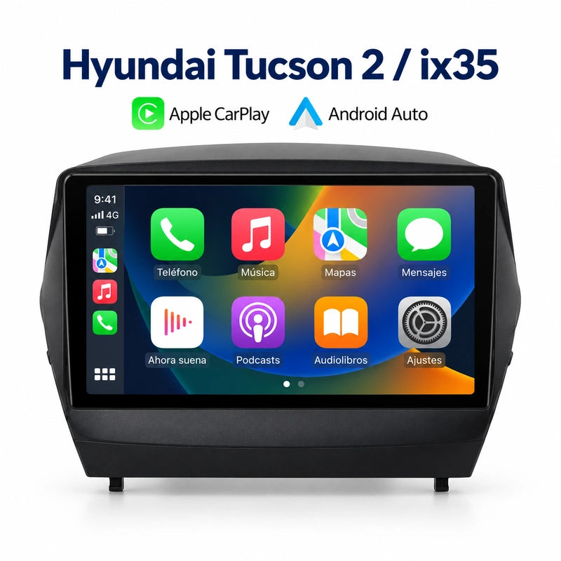 Radio pantalla CarPlay y Android Auto para Hyundai Ix35 1 2 Tucson 2 LM 2009-2015