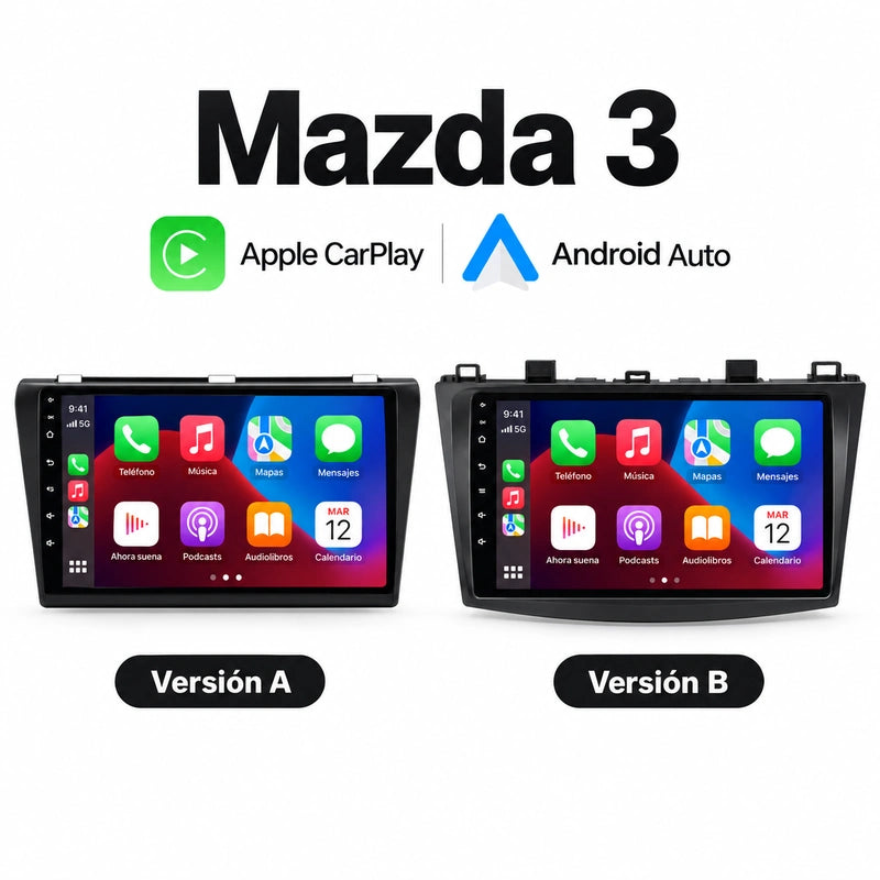 Radio pantalla CarPlay y Android Auto para Mazda 3 2004-2013