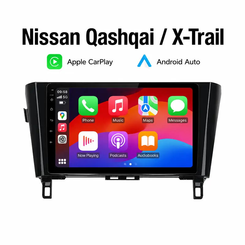 Radio pantalla CarPlay y Android Auto para Nissan Qashqai X Trail Camara 360 2013-2020