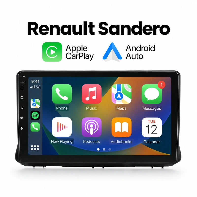 Radio pantalla CarPlay y Android Auto para Dacia Sandero 2021-2023