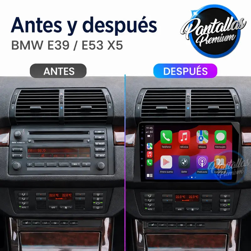 Radio pantalla CarPlay y Android Auto para BMW E53 E39 X5 - foto 2