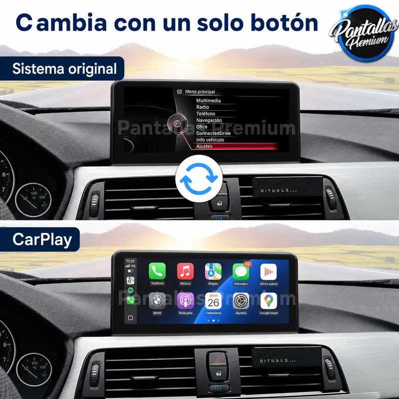 Radio pantalla CarPlay y Android Auto para BMW X5 F15 X6 F16 Linux - foto 2
