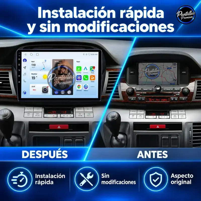 Honda FR-V BE antes y después de instalar la pantalla