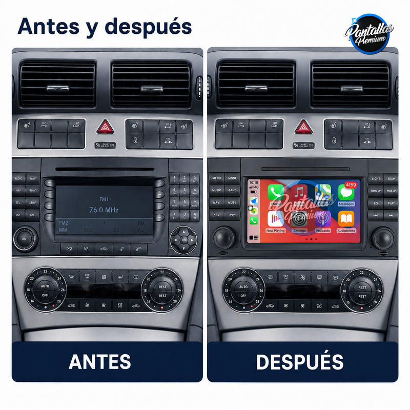 Radio pantalla CarPlay y Android Auto para Mercedes-Benz W203 - foto 2