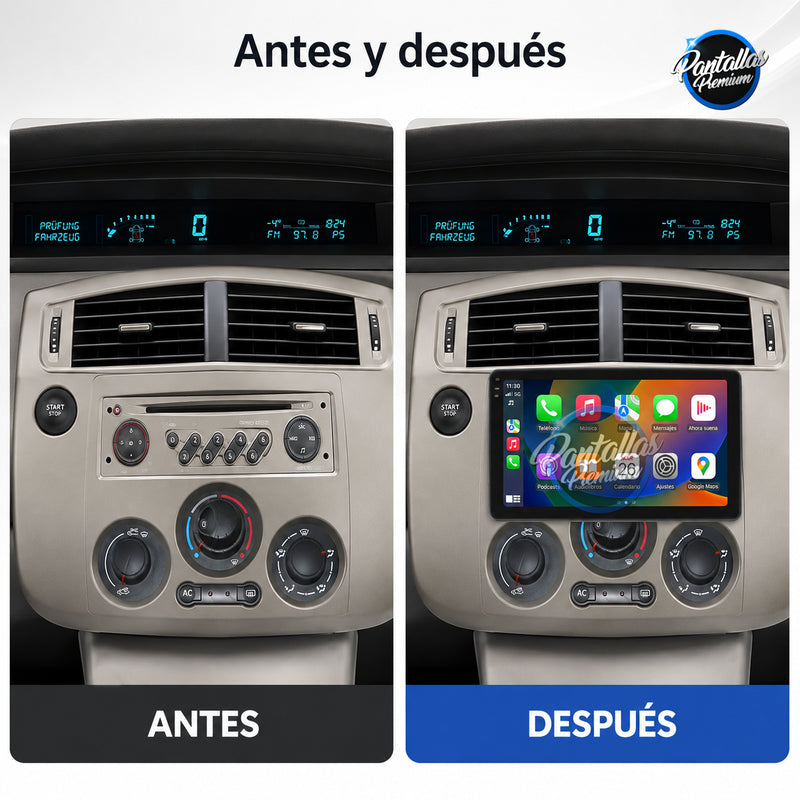 Radio pantalla CarPlay y Android Auto para Renault Scenic II 2004-2009 MT - foto 2