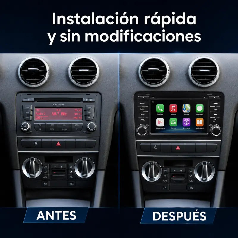 Radio pantalla CarPlay y Android Auto para Audi A3 Botones - foto 2