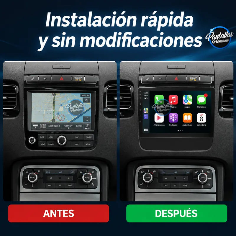 Radio pantalla CarPlay y Android Auto para Volkswagen Touareg 2010-2018 - foto 2