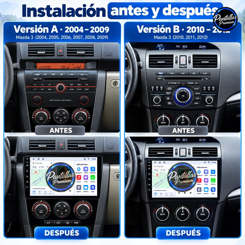 Radio pantalla CarPlay y Android Auto para Mazda 3 2004-2013 - foto 2