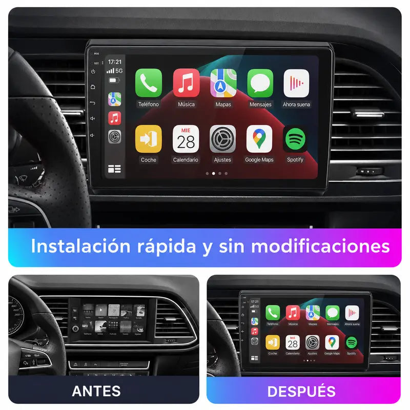 Radio pantalla CarPlay y Android Auto para Seat Leon MK3 - foto 2