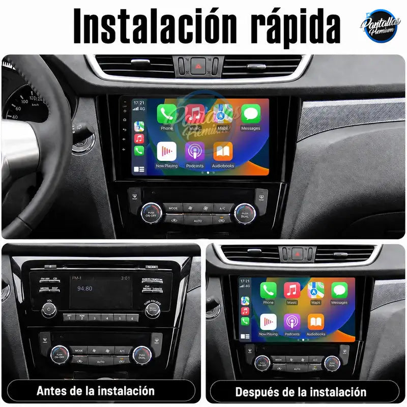 Radio pantalla CarPlay y Android Auto para Nissan Qashqai X Trail Camara 360 2013-2020 - foto 2