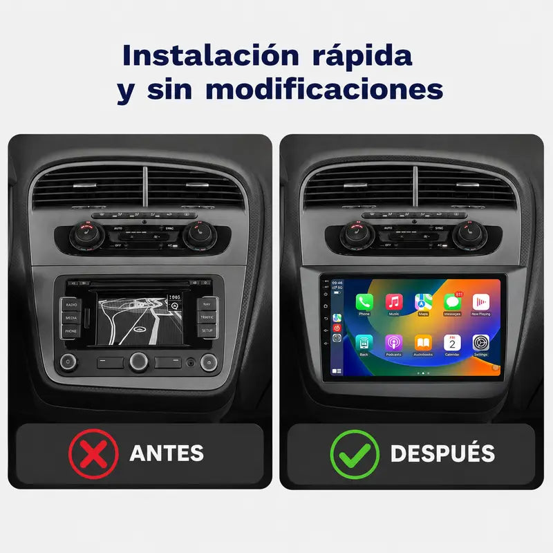 Radio pantalla CarPlay y Android Auto para Seat Altea - foto 2