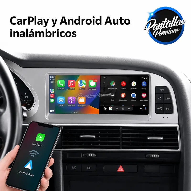 Radio pantalla CarPlay y Android Auto para Audi A6 C6 4F Q7 MMI 2G 3G 2005-2009 - foto 3