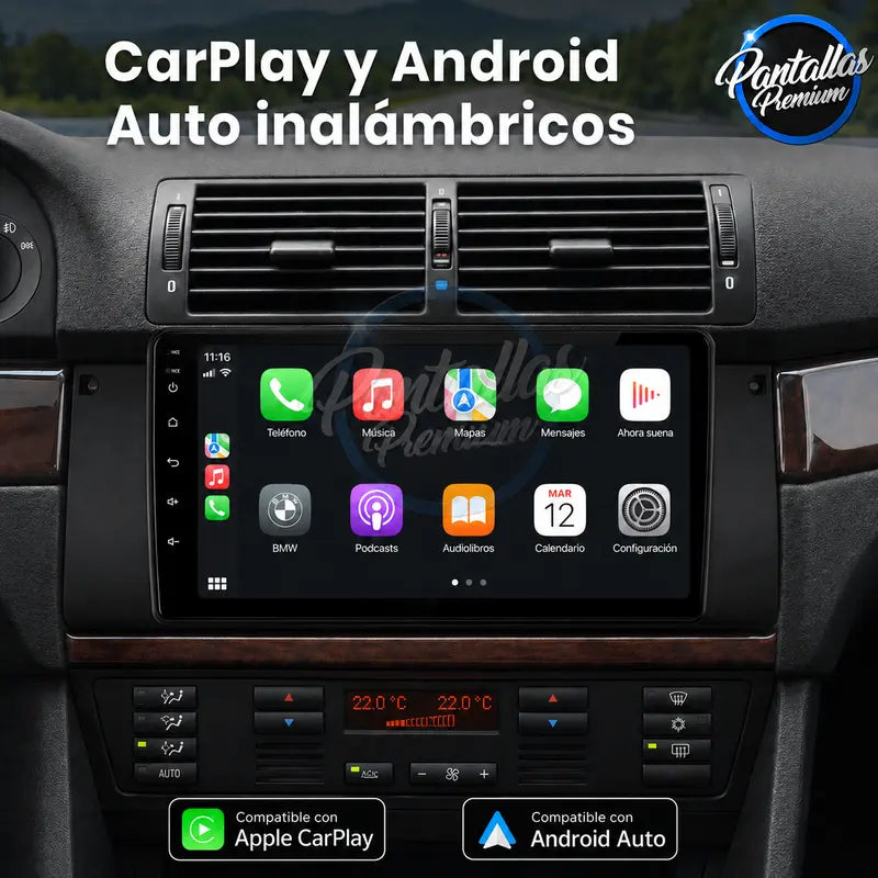 Radio pantalla CarPlay y Android Auto para BMW E53 E39 X5 - foto 3