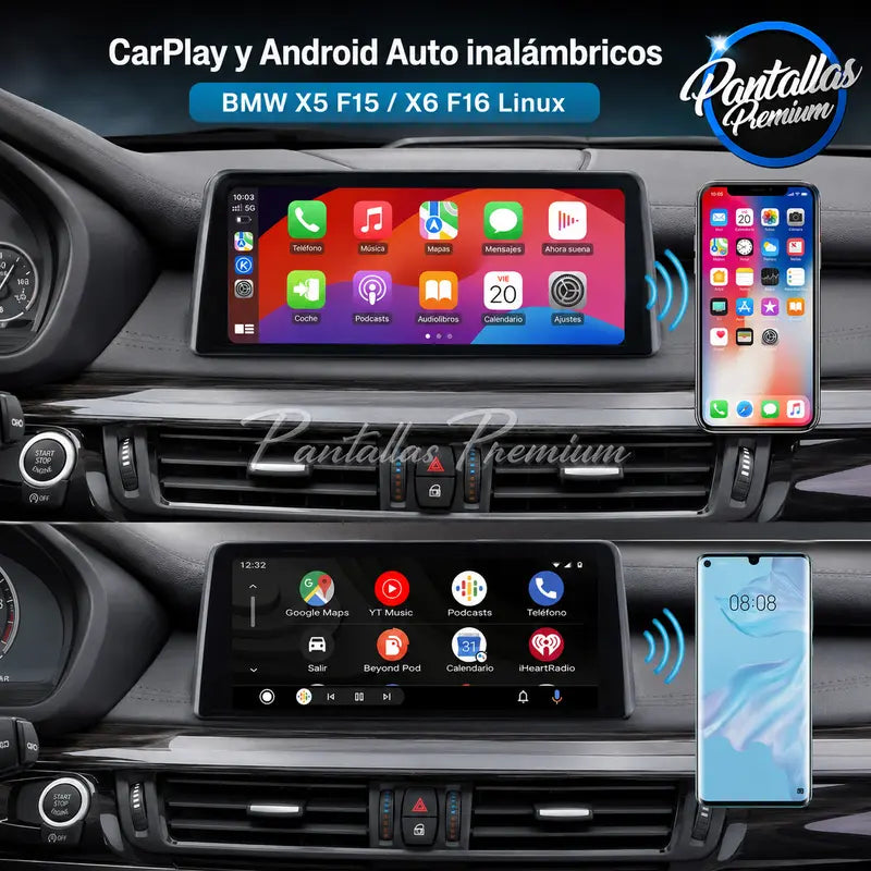 Radio pantalla CarPlay y Android Auto para BMW X5 F15 X6 F16 Linux - foto 3