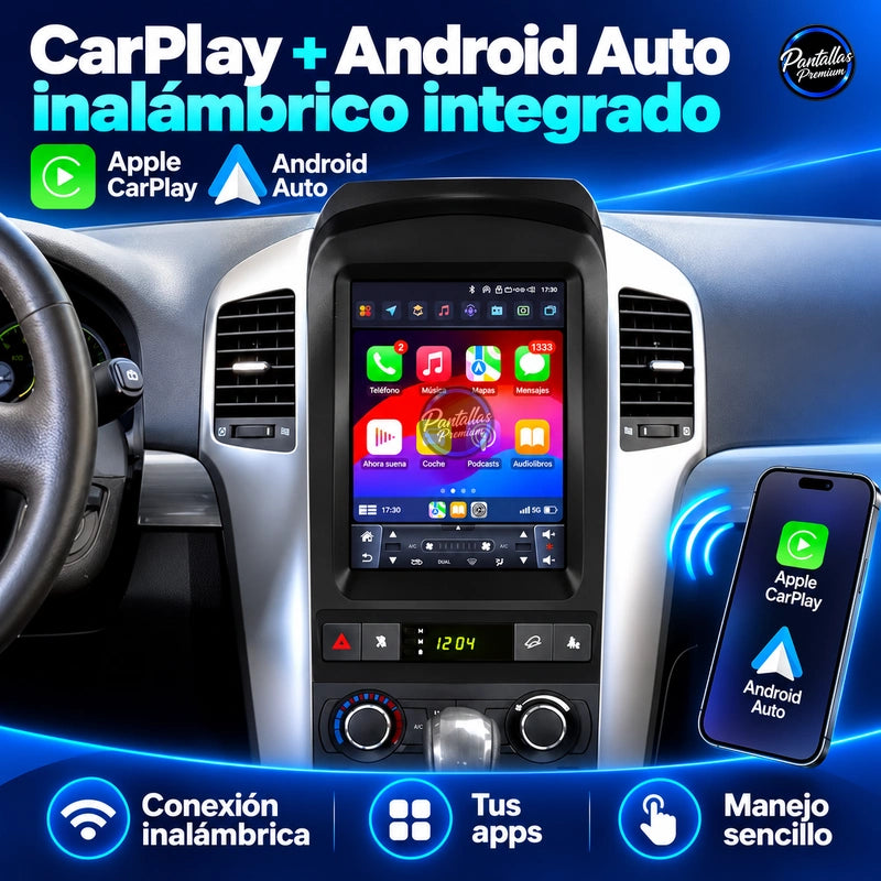 Radio pantalla vertical CarPlay y Android Auto para Chevrolet Captiva 2006-2012 - foto 4