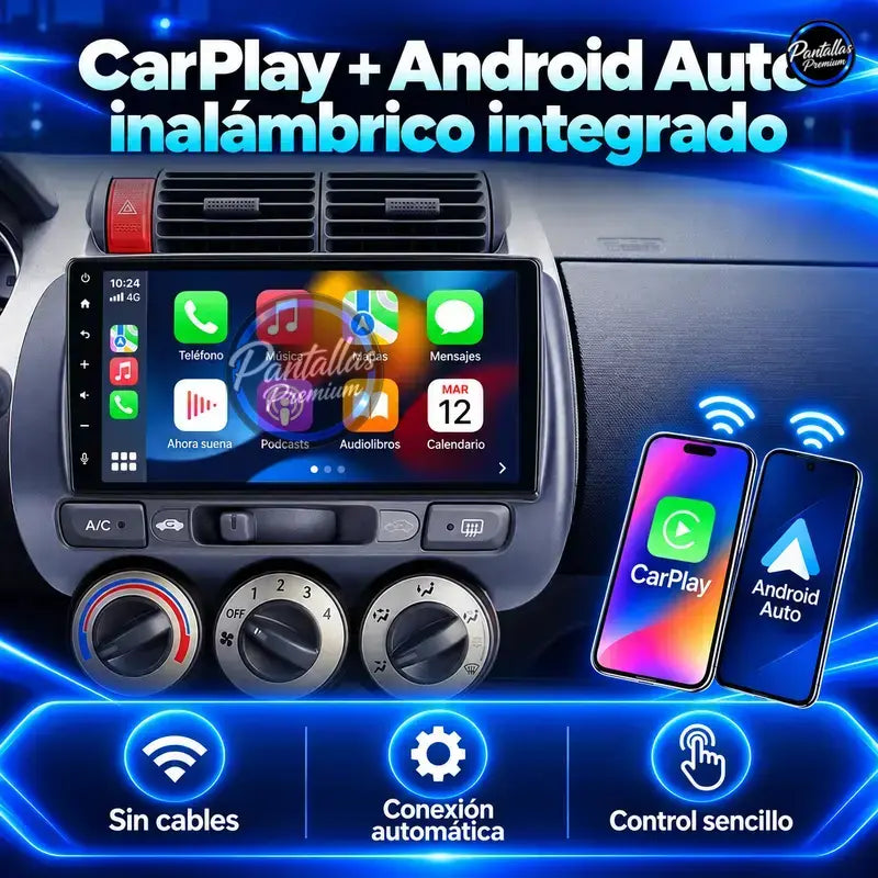 CarPlay y Android Auto inalámbrico Honda Jazz GD