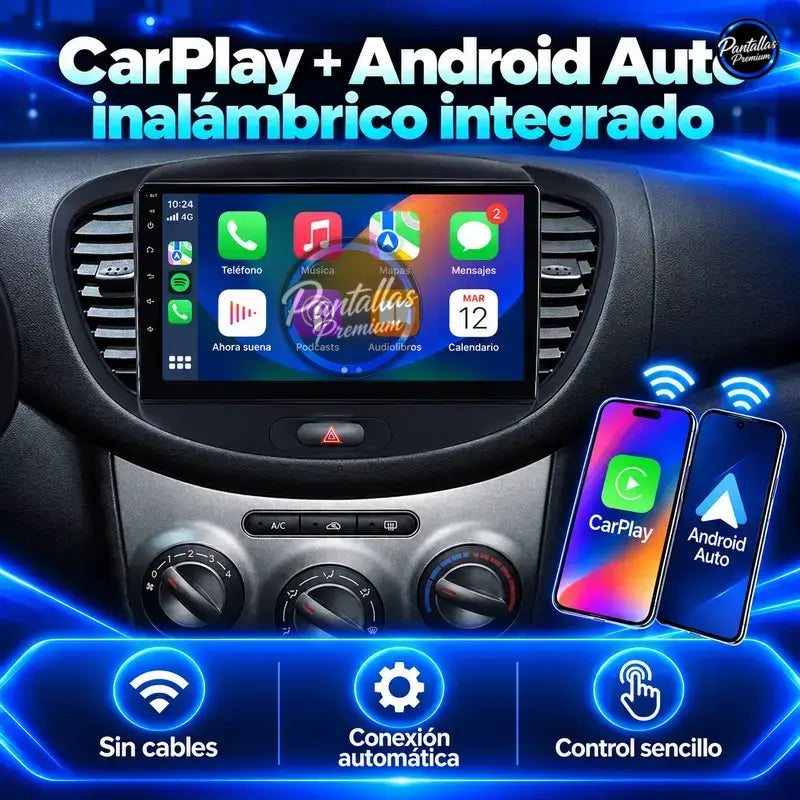 CarPlay y Android Auto inalámbrico Hyundai i10 PA