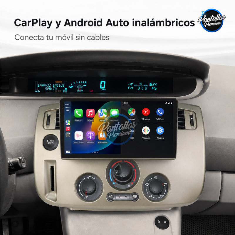 Radio pantalla CarPlay y Android Auto para Renault Scenic II 2004-2009 MT - foto 3