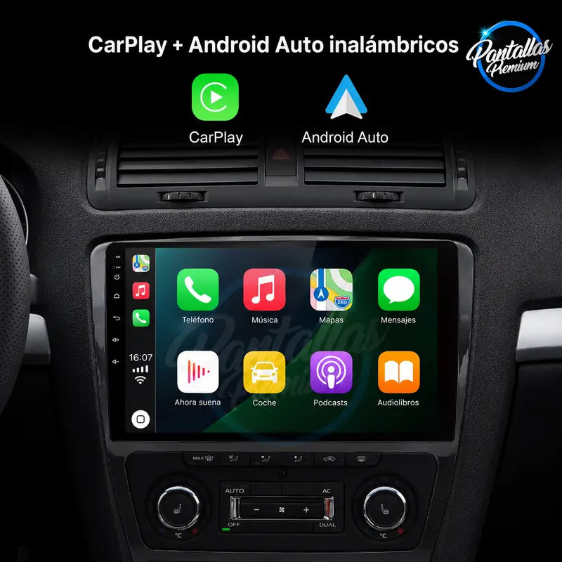 Radio pantalla CarPlay y Android Auto para Skoda Octavia 2 2007-2013 - foto 3