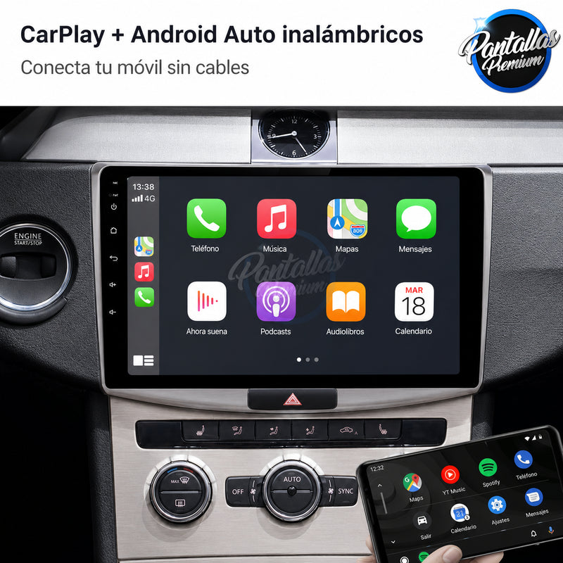 Radio pantalla CarPlay y Android Auto para Volkswagen Passat B6 B7 2010-2015 - foto 3