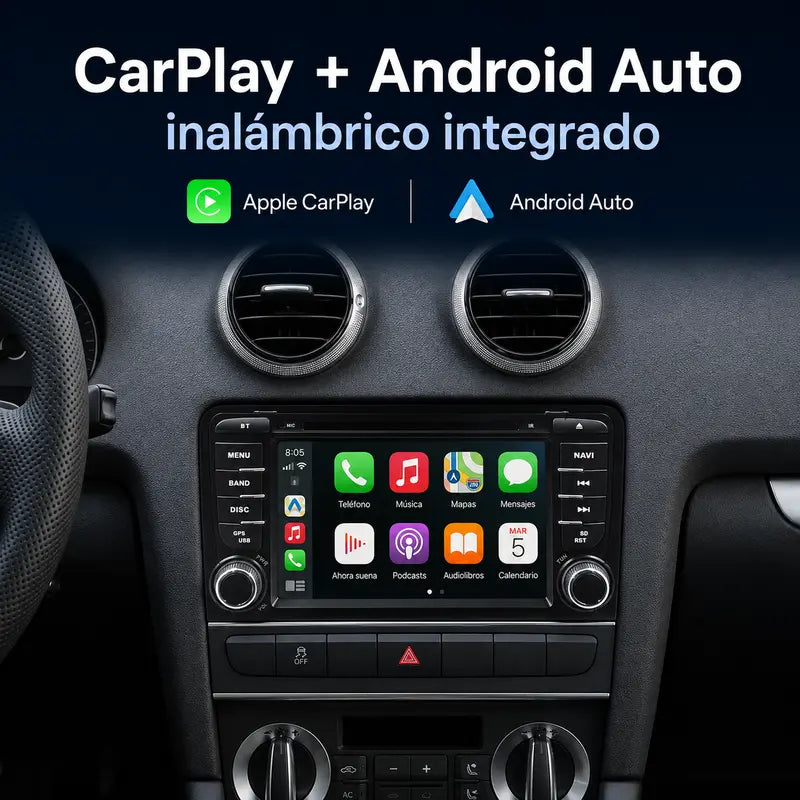 Radio pantalla CarPlay y Android Auto para Audi A3 Botones - foto 3