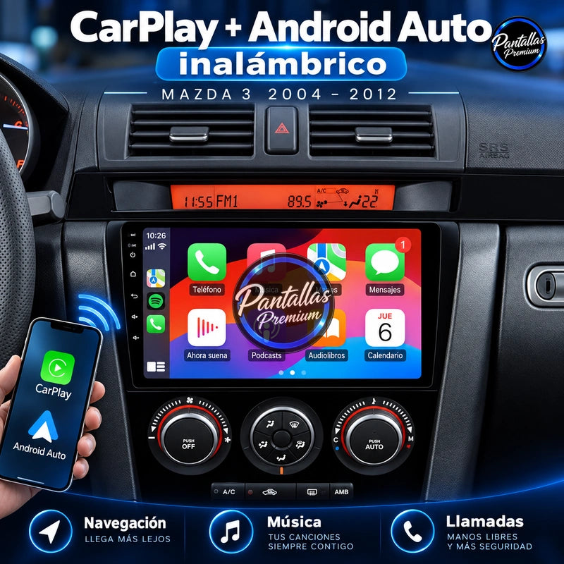 Radio pantalla CarPlay y Android Auto para Mazda 3 2004-2013 - foto 3