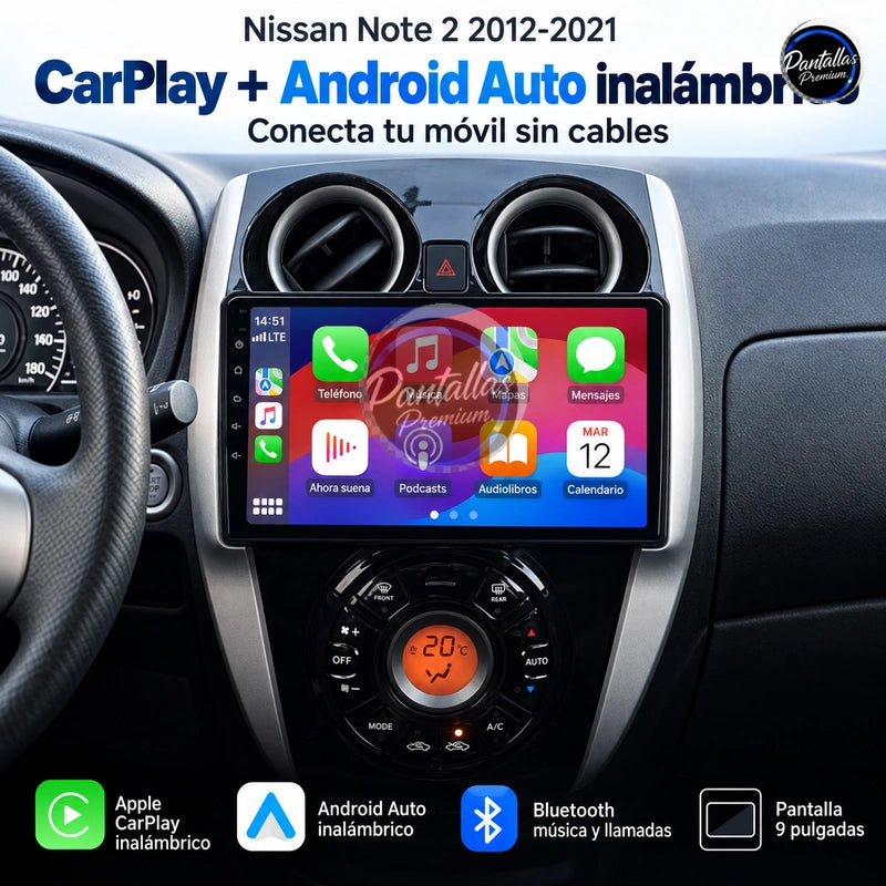 Radio pantalla CarPlay y Android Auto para Nissan Note E12 2011-2021 - foto 3