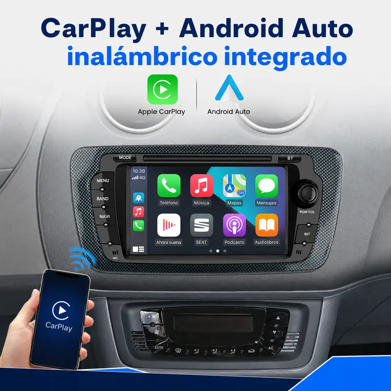 Radio pantalla CarPlay y Android Auto para Seat Ibiza 6J (2008-2014) - foto 3