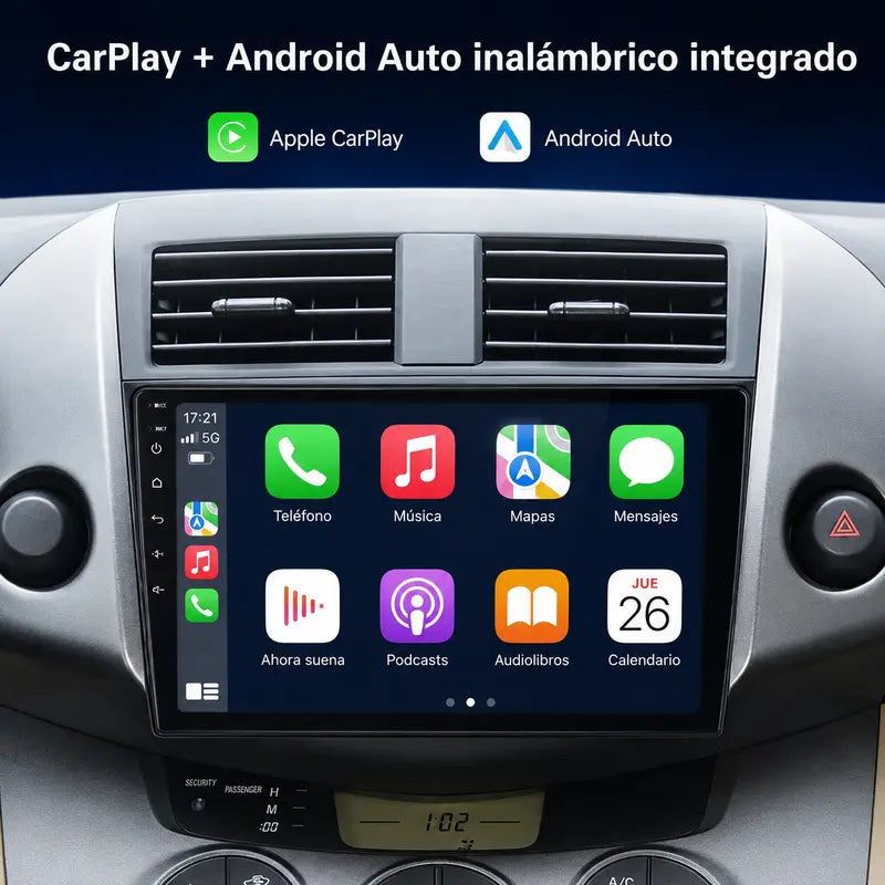 Radio pantalla CarPlay y Android Auto para Toyota RAV 4 2007-2011 - foto 3