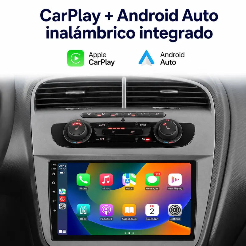 Radio pantalla CarPlay y Android Auto para Seat Altea - foto 3