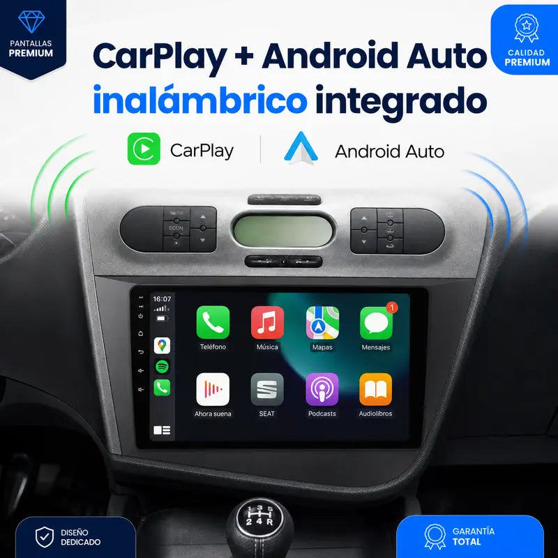 Radio pantalla CarPlay y Android Auto para Seat Leon MK2 2005 - foto 3
