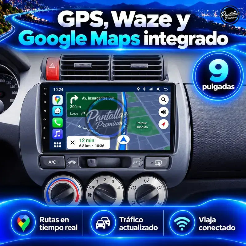 GPS Waze y Google Maps Honda Jazz GD