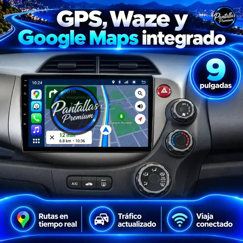 GPS Waze y Google Maps Honda Jazz GE