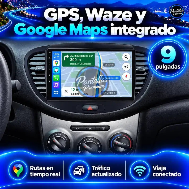 GPS Waze y Google Maps Hyundai i10 PA
