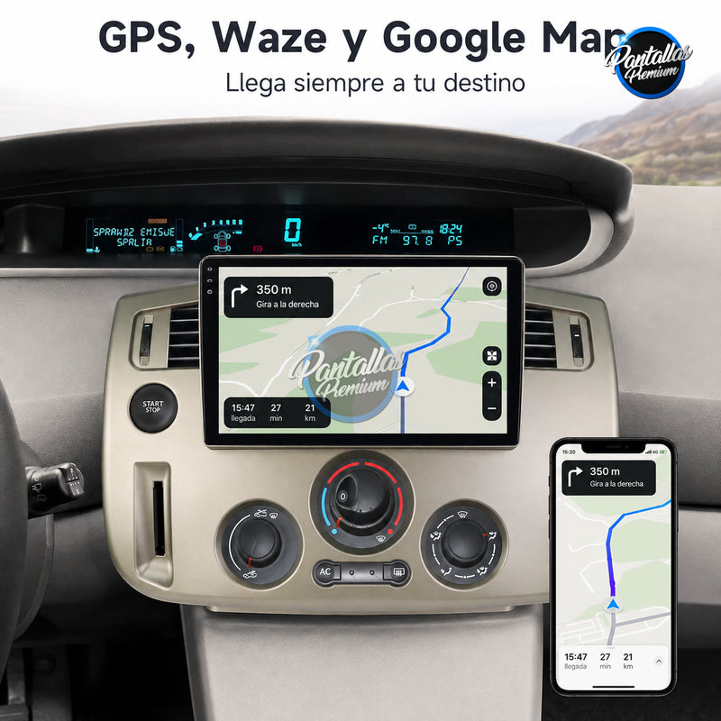 Radio pantalla CarPlay y Android Auto para Renault Scenic II 2004-2009 MT - foto 4