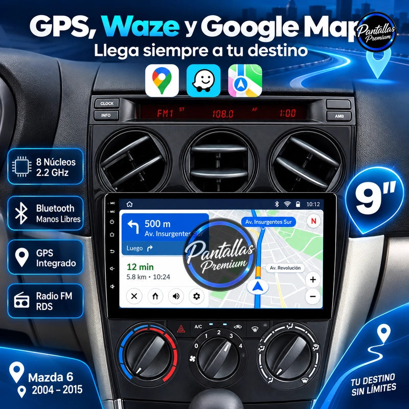 Radio pantalla CarPlay y Android Auto para Mazda 6 2004-2015 - foto 4