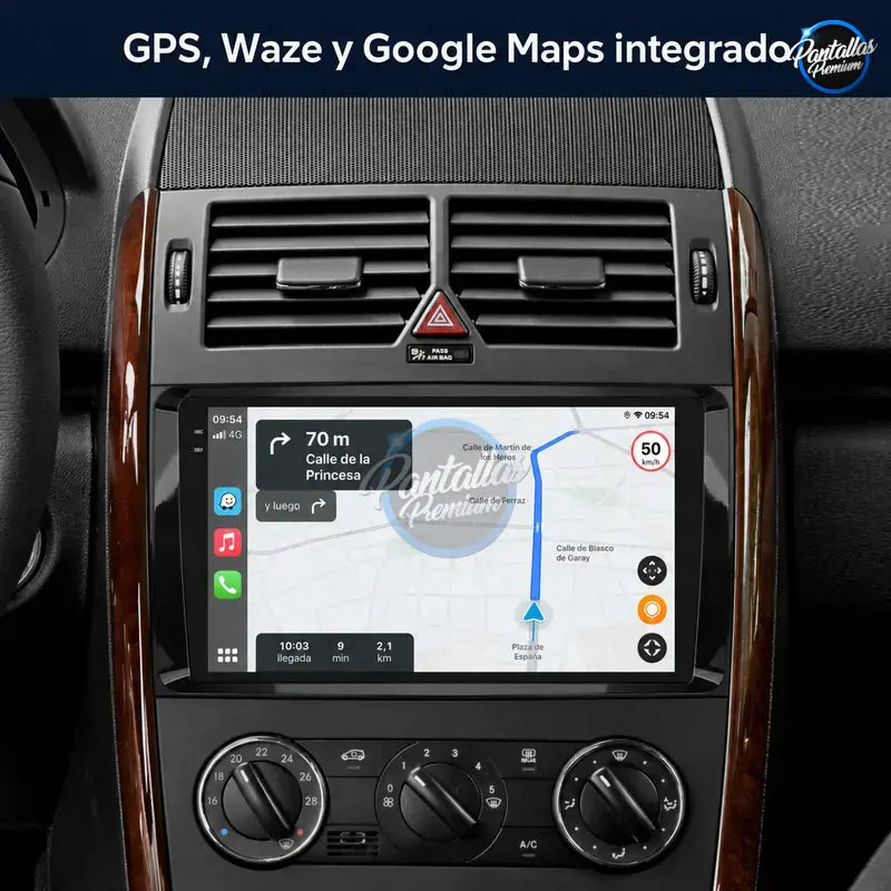 Radio pantalla CarPlay y Android Auto para Mercedes-Benz B200 Sprinter W906 W639 Clase AB W169 W245 Viano Vito - foto 5