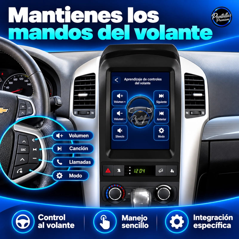 Radio pantalla vertical CarPlay y Android Auto para Chevrolet Captiva 2006-2012 - foto 7