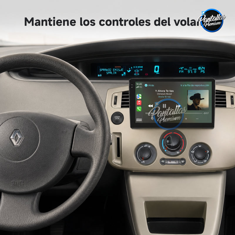 Radio pantalla CarPlay y Android Auto para Renault Scenic II 2004-2009 MT - foto 6