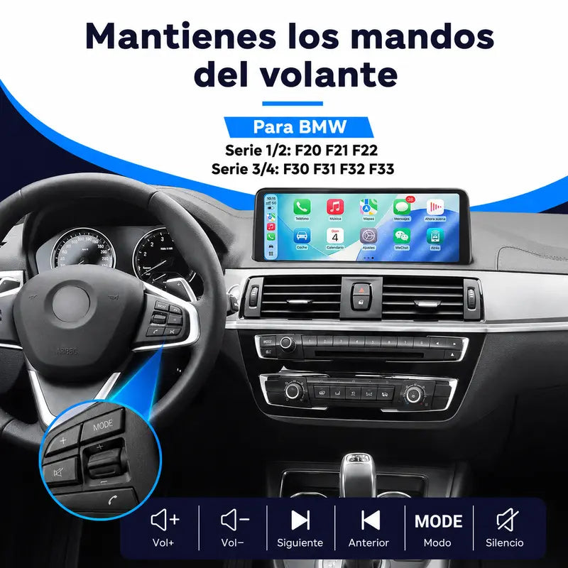 Radio pantalla CarPlay y Android Auto para BMW F20 F30 2013-2017 - foto 6
