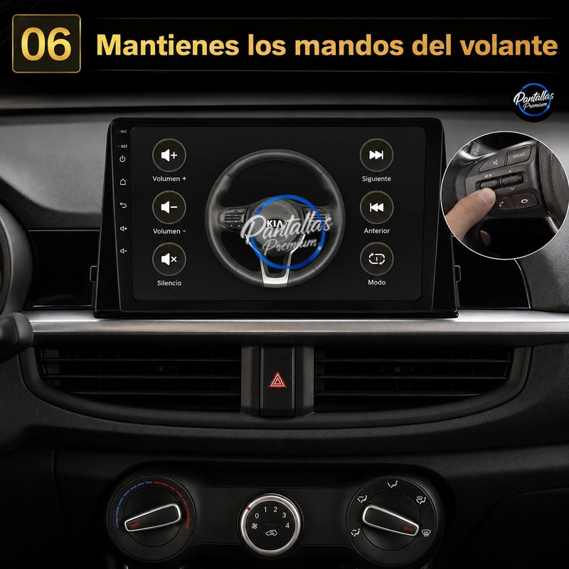 Radio pantalla CarPlay y Android Auto para KIA Morning 3 Picanto 2016-2023 - foto 6