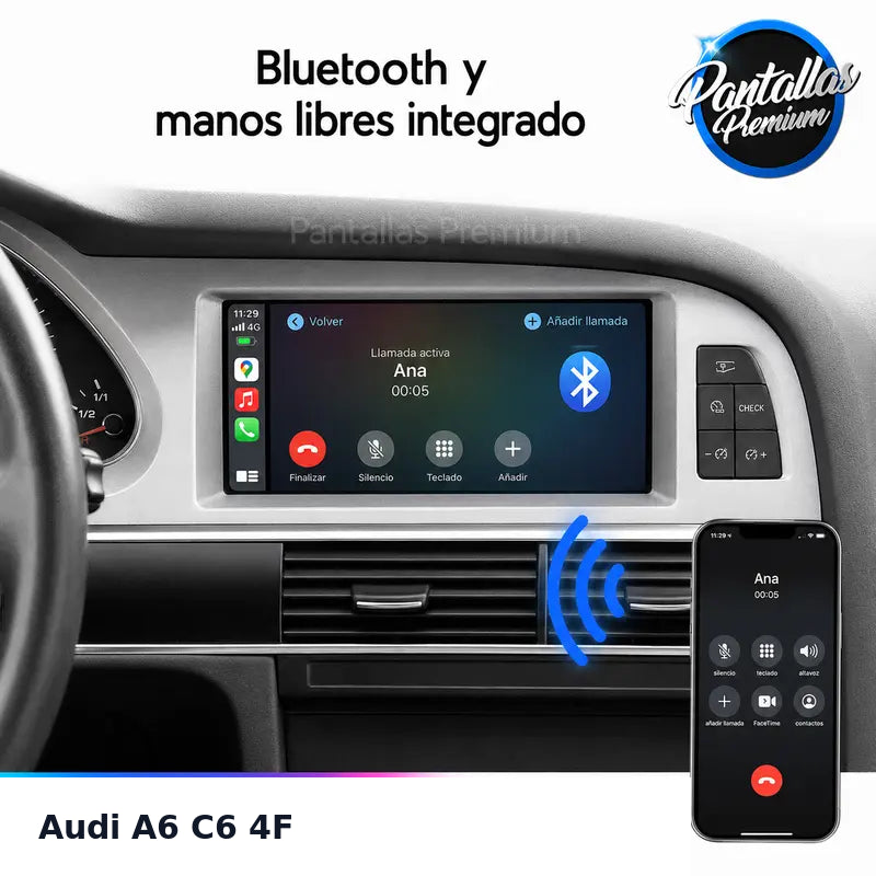 Radio pantalla CarPlay y Android Auto para Audi A6 C6 4F Q7 MMI 2G 3G 2005-2009 - foto 7
