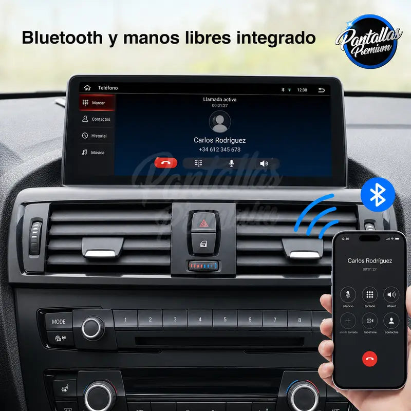 Radio pantalla CarPlay y Android Auto para BMW Serie 1 2 3 4 F20 F21 F22 F30 F31 F32 F33 - foto 7
