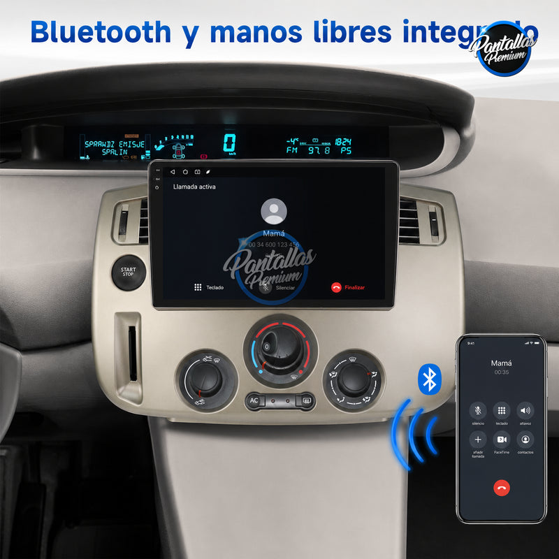 Radio pantalla CarPlay y Android Auto para Renault Scenic II 2004-2009 MT - foto 7