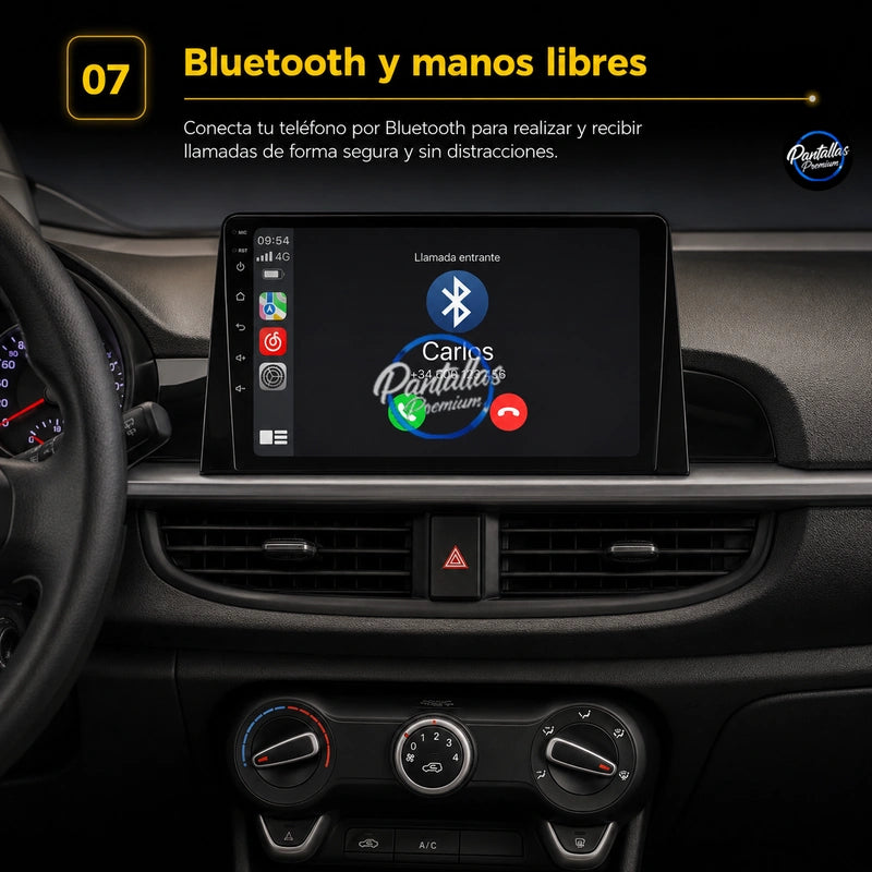 Radio pantalla CarPlay y Android Auto para KIA Morning 3 Picanto 2016-2023 - foto 7