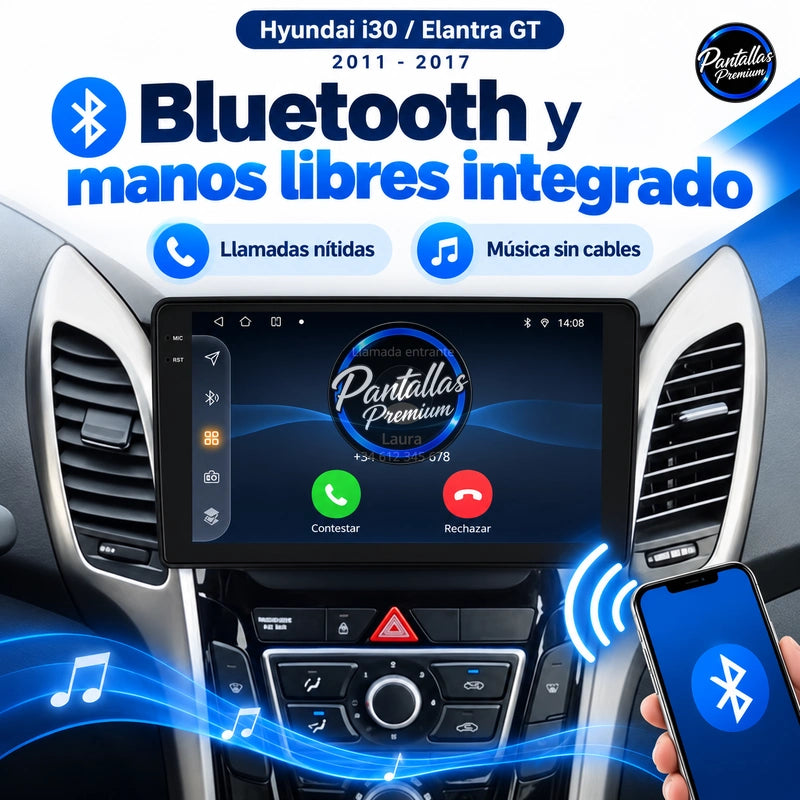 Radio pantalla CarPlay y Android Auto para Hyundai I30 Elantra GT 2011-2017 - foto 9