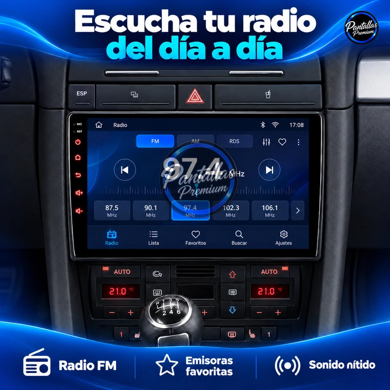 Audi A4 / SEAT Exeo, pantalla de 9 pulgadas — Escucha tu radio del día a día