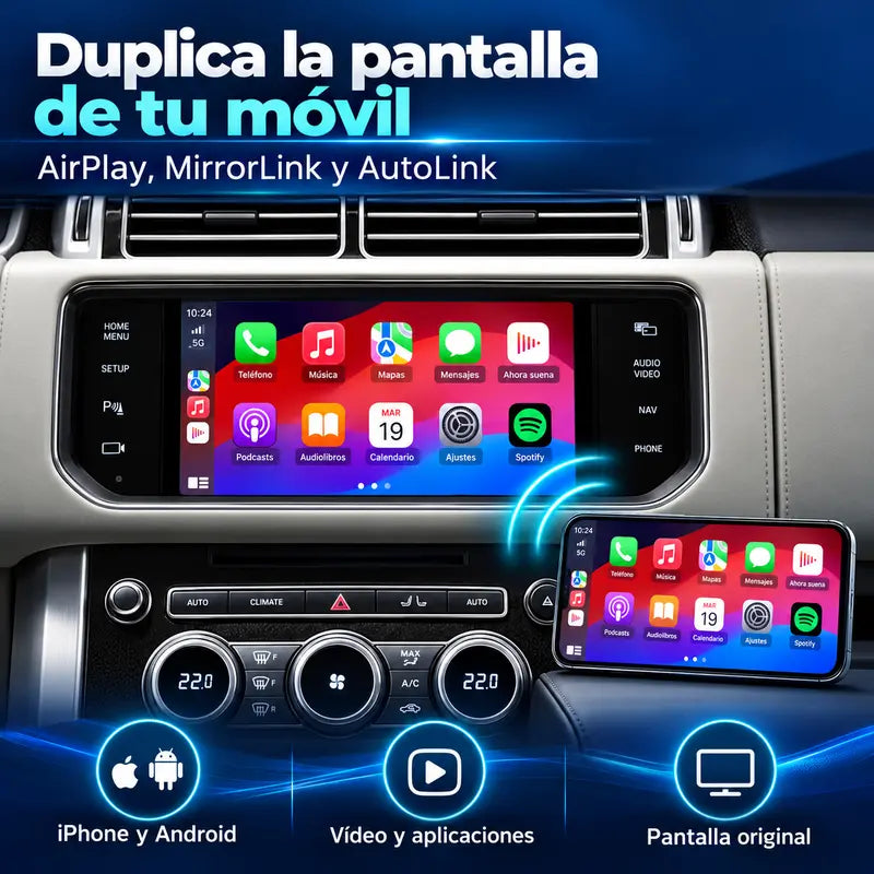 Interfaz CarPlay Land Rover Range Rover Evoque Discovery Jaguar - imagen 8 de 13